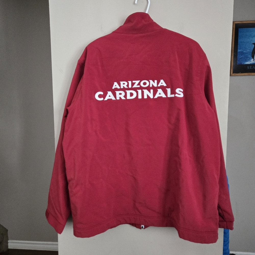 NFL Arizona Cardinals Team Jacket XL Mens Zip Up Football Red Performance